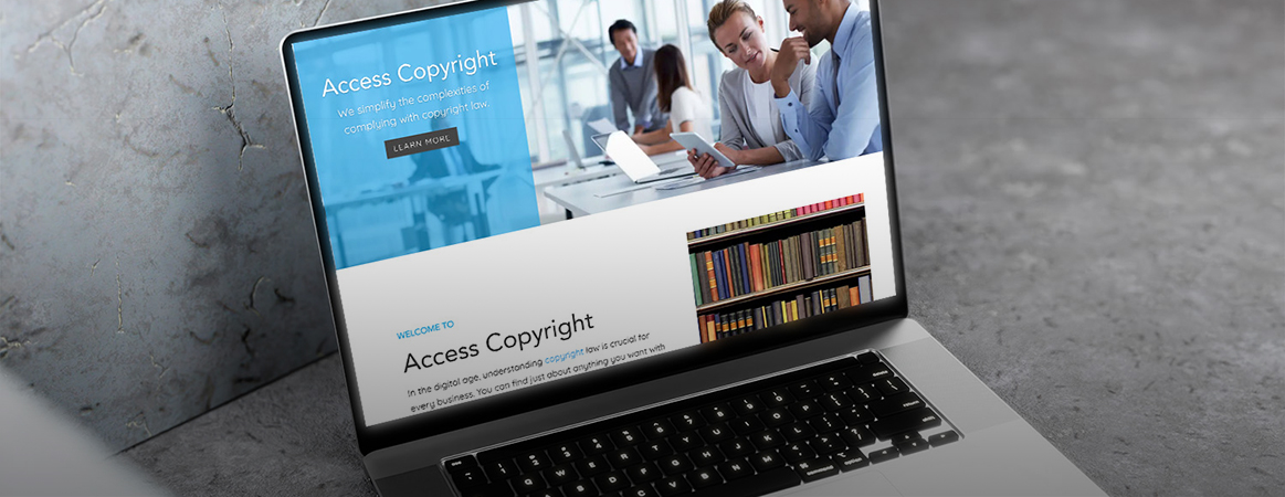 an open laptop displaying the Access for Business web page